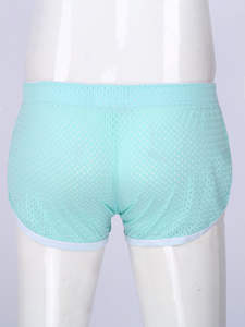 Shorts de Playa Color Rosa Intenso, 100% Poliéster, Malla, Hasta la Rodilla, Talla Grande, Corte Holgado, Transpirables para Hombre - Product Image 4