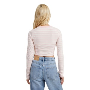 Camiseta de Manga Larga para Mujer, Diseño Casual, Estilo Vintage, Ligera, Transpirable, de Alta Calidad, Personalizable (OEM) - Product Image 5