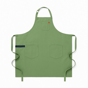 Delantal Unisex Negro de Cuero Genuino Transpirable de Secado Rápido con Bolsillos y Correas Ajustables, a Prueba de Polvo y con Detección de Agujas para Profesionales - Product Image 3