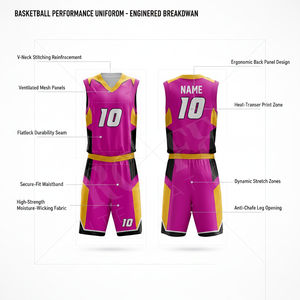 Men's Clothing Manufacturer Sportswear Two Piece Set V Neck Collar All Season Adult Team Wear Breathable Basketball Uniform - Product Image 2