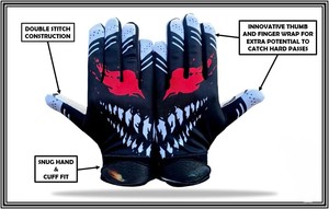 ถุงมือฟุตบอล Calup Industries สำหรับผู้ชาย ผู้หญิง เด็กชาย เด็ก ถุงมือฟุตบอลสำหรับเยาวชน ถุงมือซิลิโคนเหนียวพิเศษสำหรับเยาวชนและผู้ใหญ่ - Product Image 5