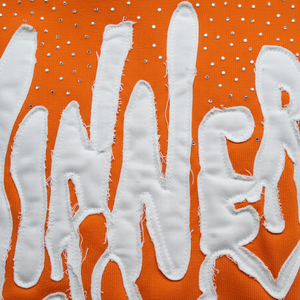 เสื้อฮู้ดดี้สตรีทแวร์ทรงโอเวอร์ไซส์ผ้าฝ้ายฟลีซหนานุ่มประดับคริสตัล งานปักคุณภาพสูง ดีไซน์แบบดิสเทรส  สำหรับทุกเพศ - Product Image 4