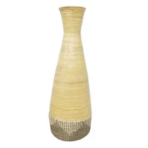 ベトナムで手作りされた海草の高い花瓶の家の装飾海草の竹の装飾的な花瓶とスパン竹を販売するペット