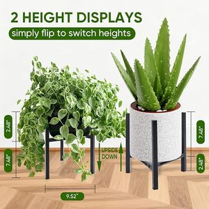 OEM Manufacturer Small Compact Iron Planter Stand Suitable For Tabletop Use Indoor Decoration And Small Plant Display Solutions - Product Image 2