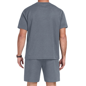 Ensemble 2 pièces T-shirt et short de sport grande taille pour homme, séchage rapide, 100 % polyester, motif personnalisé, tenue décontractée d'été - Product Image 4