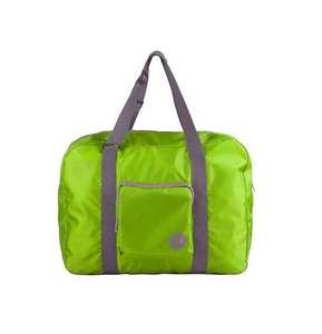 Lightweight Expandable <b>Nylon</b> Foldable Travel <b>Bag</b> Water Resistant Packable Gym Duffel <b>with</b> Luggage Strap Front <b>Zipper</b> Pocket <b>Tote</b> - Product Image 2
