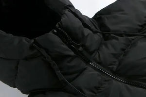 Chaqueta Acolchada para Hombre, Resistente al Viento, con Exterior de Poliéster, Relleno Térmico, Resistente al Agua, Cuello Alto, Tela de Lona - Product Image 2