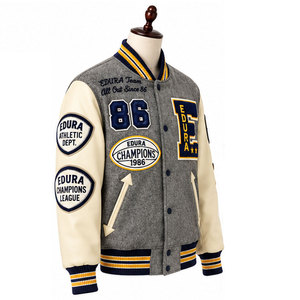 Veste de baseball en cuir de haute qualité avec logo personnalisé en chenille, style streetwear, veste de baseball pour homme, veste varsity - Product Image 2