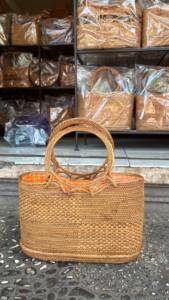 Sac fourre-tout écologique en tissu Ata de style bohème avec doublure en polyester, option logo personnalisé, pour la plage et l'usage quotidien - Product Image 2
