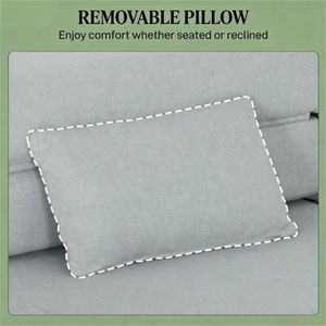 Light Gray <b>Folding</b> Chair Lazy <b>Sofa</b> Bed Lounge Chair Premium Comfort with Stylish Design - Product Image 3