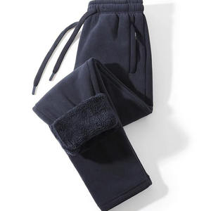 Pantalones Deportivos Extra Grandes de Alta Calidad para Hombre, Cintura Personalizable, Frente Plano, Cintura Elástica, Pantalones de Hombre con Tela de Lana - Product Image 1