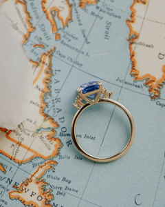 18K <b>Solid</b> Gold Vintage Rhodium Plated Moissanite Ring Round Brilliant Cut Prong Setting Classic Women's Engagement Gemstone - Product Image 1