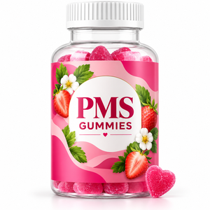 Gummies de soutien du cycle menstruel pour femmes, marque privée OEM, avec vitamines B, 60 unités, complément alimentaire, formule personnalisée, logo personnalisé - Product Image 1