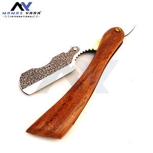Navaja de Afeitar Profesional con Mango de Madera para Barbería, Afeitado de Cabello, Salón, Hombres, Navaja Clásica Plegable para Cuidado Personal - Product Image 2