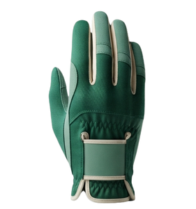 Nouveau style tendance, gant de golf en cuir véritable sur mesure, doux, main droite, vert, antidérapant, fermeture auto-agrippante, unisexe, sport - Product Image 3
