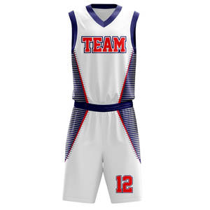 Uniforme de Baloncesto Personalizado para Hombre, 100% Poliéster, Transpirable, Antibacterial, Conjunto de Camiseta y Pantalones Cortos Cómodos - Product Image 2