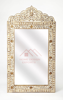 Miroirs muraux décoratifs en bois sculpté à la main