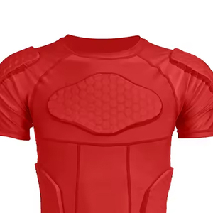 Breathable Impact Resistant Short Sleeve Padded <b>Compression</b> <b>Shirt</b> OEM Sportswear Short Sleeve Padded <b>Compression</b> - Product Image 5