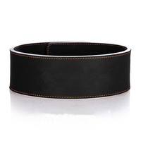Cinturón de levantamiento de pesas de cuero con soporte lumbar para fitness, sentadillas y powerlifting, con logotipo personalizado y servicio OEM para hombres