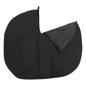 Cape de coiffure professionnelle noire en polyester, résistante à l'eau, pour barbier, salon, coupe de cheveux, coloration, coiffage, réutilisable - Product Image 4