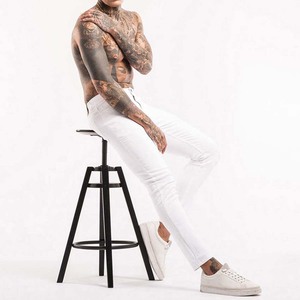 Jeans en denim pour hommes en gros – Nouvelle collection été, coupe droite décontractée, taille haute, respirant, délavé, personnalisable - Product Image 2