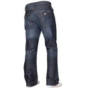Jeans pour hommes, coupe large, évasée, en denim, avec poches à rabat, pantalon décontracté, très vendu, de haute qualité, léger - Product Image 5