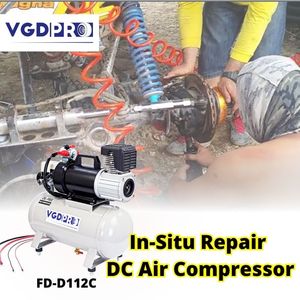 Portable <b>12V</b> DC Mini Air <b>Pump</b> 12 Liter Tank Offroad Road Assist Heavy Duty Oil-Free Compressor Industrial Compressors Motor - Product Image 3