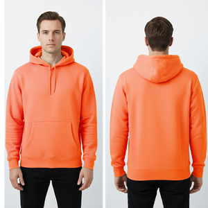 Sweat à capuche structuré en coton biologique 100% avec doublure double et poche kangourou - Product Image 5