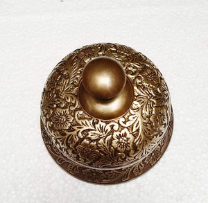 Campana de Recepción de Latón Antiguo Vintage, Campana de Servicio Grabada a Mano, Campana Decorativa para Hotel, Restaurante, Oficina - Product Image 2