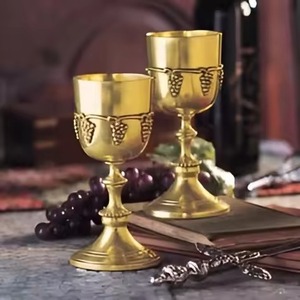 Cáliz Eucarístico de Metal, Vaso Religioso para la Comunión, para el Altar de la Iglesia y Ceremonias de Adoración - Product Image 1