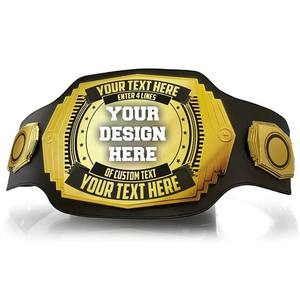 Ceinture de championnat de tag team personnalisée, plaque en acier inoxydable, sangle en cuir, ceinture de récompense personnalisée pour les événements de boxe et de lutte - Product Image 2