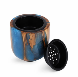 2026 New Acacia Wood & Epoxy Resin Bakhoor Incense Burner Customizable Design for Home Fragrance Ramadan Middle East Style India - Product Image 1