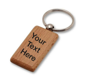 Porte-clés en bois naturel gravé au laser, cadeaux de Noël personnalisés, porte-clés artisanal, porte-clés en bois - Product Image 3