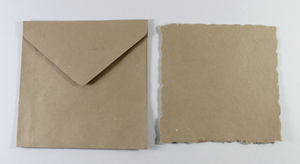 Carte de bordure LED personnalisée de qualité supérieure 250 g/m² avec enveloppe assortie en papier recyclé fait main à partir de fibres de coton - Product Image 2