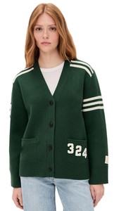 Cárdigan de Punto para Mujer, Manga Larga, Cuello en V, Rayas de Color en Contraste, Número 324, con Bolsillo, Estilo Casual, para Todas las Temporadas - Product Image 1