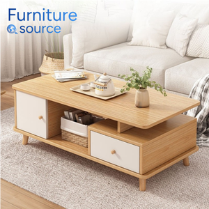 Mesa de café de madera MDF elegante moderna diseñada por una fábrica de muebles vietnamita con experiencia para interiores de cafeterías con estilo - Product Image 1