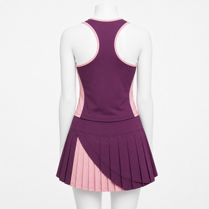 Uniforme de tenis para mujer que ofrece tela ligera, cómoda y elástica, y fácil movimiento para entrenamiento, competición y actividades en la cancha. - Product Image 5