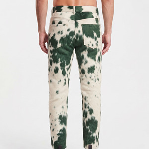 Pantalon streetwear d'été pour homme en cuir de vachette pleine fleur 100% avec poils, taille mi-haute, style hip-hop, qualité supérieure, séchage rapide et respirant - Product Image 2