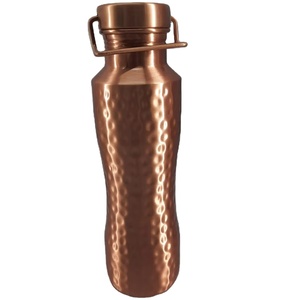 Elegant Classic Design Eco-Friendly Copper Ayurvedic Hammered Water <b>Bottle</b> with Customizable Logo and Shape - Product Image 1