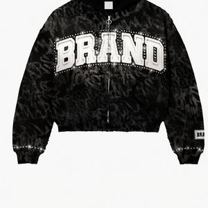 Vente en gros de sweats à capuche personnalisés à fermeture éclair intégrale en molleton épais pour les marques de style de vie américain sous marque privée - Product Image 2