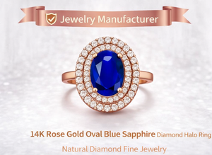 Bague de cocktail ovale de luxe en or 14 carats avec halo de diamants fantaisie, 1,2 carats de diamants de laboratoire, pour fiançailles et soirées, bijoux fins, 138 pièces - Product Image 4