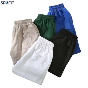 Cotton Sweatpants Elastic Waist Casual <b>Joggers</b> With Side Pockets <b>Lightweight</b> Breathable Spring Wear - Product Image 1