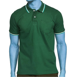 Polo à manches courtes pour homme, couleur unie, violet, avec poche, design décontracté, tissu Oxford en coton, style tissé anti-plis - Product Image 2
