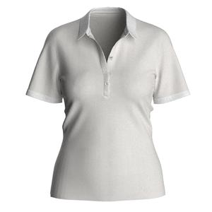 Polo pour femme à manches courtes coupe ajustée, idéal pour l'exportation – T-shirt polo femme de haute qualité en mélange de coton respirant et doux au toucher - Product Image 2