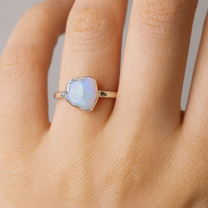 Natural Raw Ethiopian <b>Opal</b> <b>Ring</b> 925 Sterling Silver <b>Ring</b> Rose Gold Plated Yellow Gold Plated Gemstone <b>Ring</b> Handmade Minimalist - Product Image 3