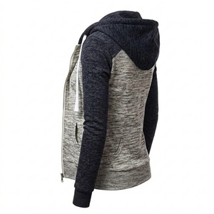 Breathable <b>Grey</b> 100% Cotton <b>Hoodie</b> for Men <b>Women</b> Black Heavy 320gsm Fabric Custom Full <b>Zip</b> Transfer Logo <b>Hoodie</b> for Autumn - Product Image 4