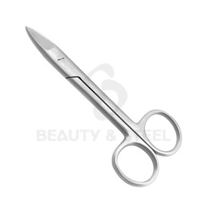 Professional Heavy-Duty Cuticle Scissors with Reinforced Straight Blades and <b>Sandblasted</b> Matte Finish - Product Image 4