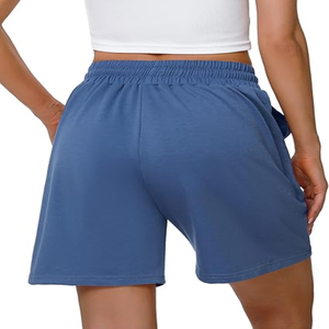 Achetez des shorts pour femmes de haute qualité, au design moderne et personnalisé, avec impression de logo, respirants, en spandex et polyester, séchage rapide - Product Image 2