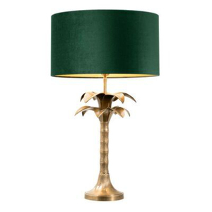 Lámpara de Mesa Tradicional de Latón con Pantalla de Tela Verde Estilo Empire, Bombilla E27, Control de Interruptor, Luz Decorativa de Gran Tamaño - Product Image 5