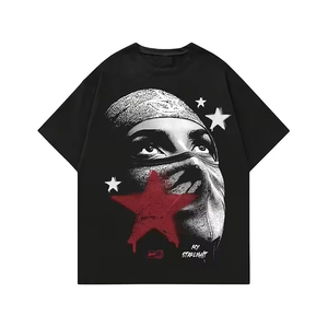 Camiseta Corta de Algodón Tejido de Alta Calidad con Dobladillo Cóncavo, Estilo Urbano Deportivo, Corte Regular, 250 GSM, para Hombre - Product Image 1